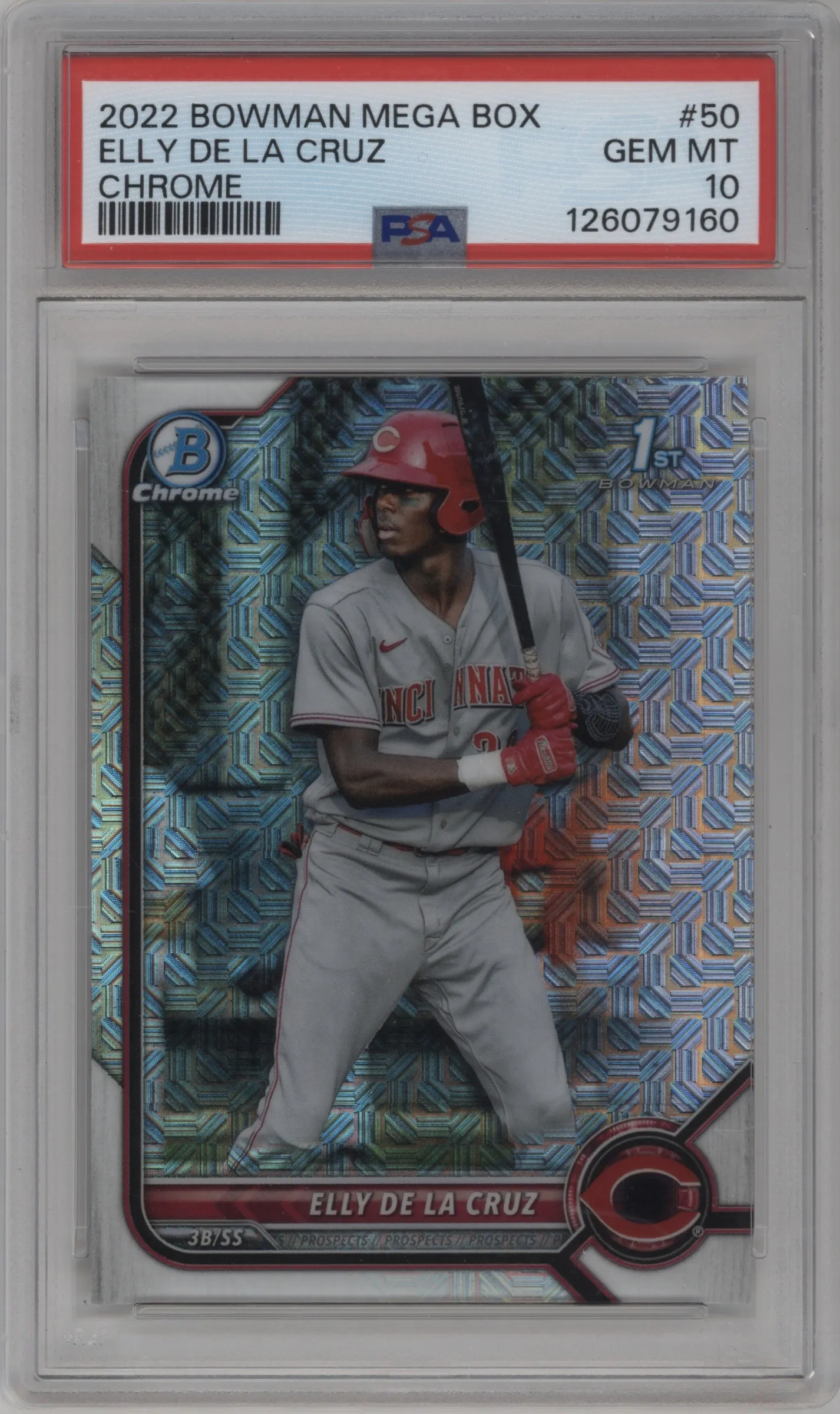2022 Bowman Mega Box Chrome Elly De La Cruz PSA 10