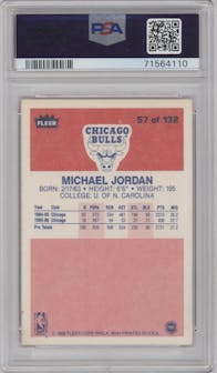 Michael Jordan from the 1986-87 Fleer set graded by PSA and given an overall grade of 3.