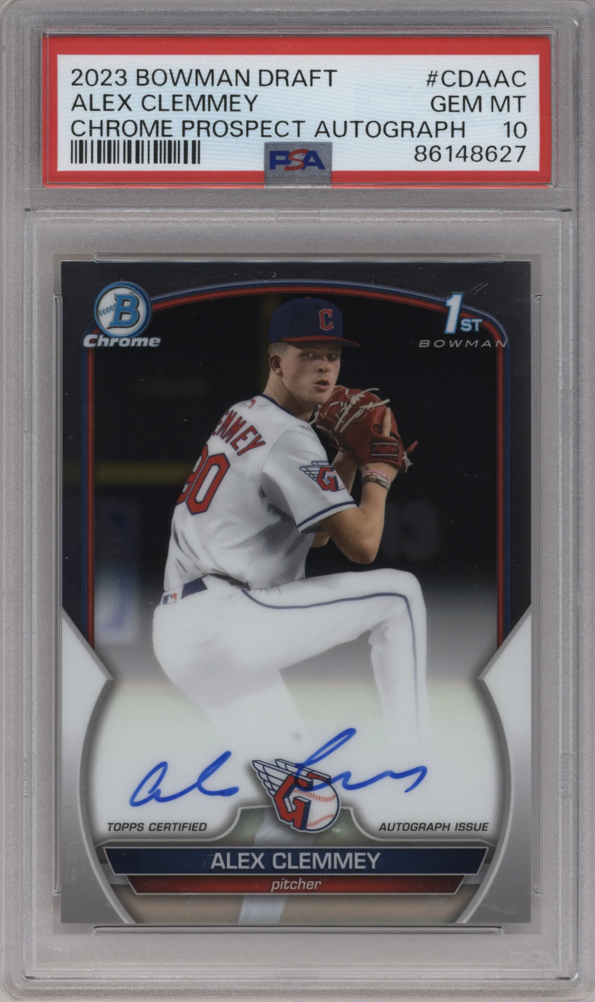 2023 Bowman Draft Chr.Pros.Auto Alex Clemmey #CDA-AC PSA 10