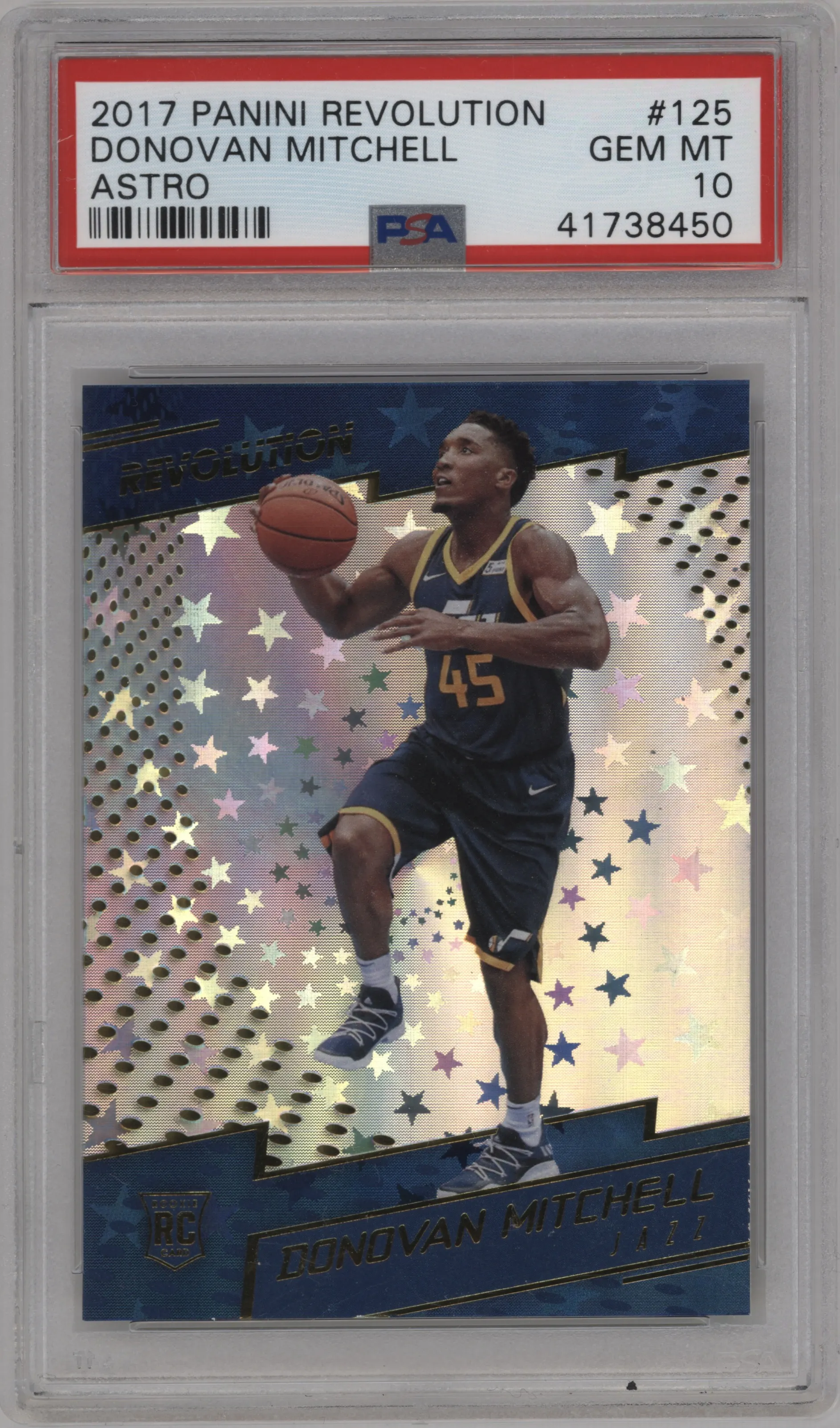 2017 Panini Revolution Donovan Mitchell Astro #125 PSA 10