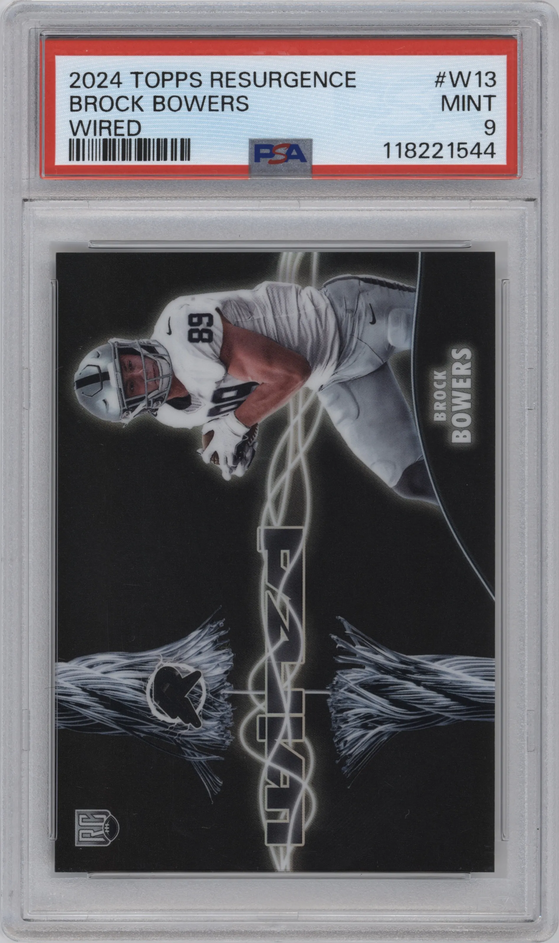 2024 Topps Resurgence Wired Brock Bowers #W-13 PSA 9