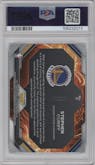 Stephen Curry from the 2023-24 Panini Prizm set featuring a Silver Prizm parallel graded by PSA and given an overall grade of 10.