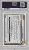 Jackson Merrill from the 2021 Bowman Draft set graded by PSA and given an overall grade of 10.