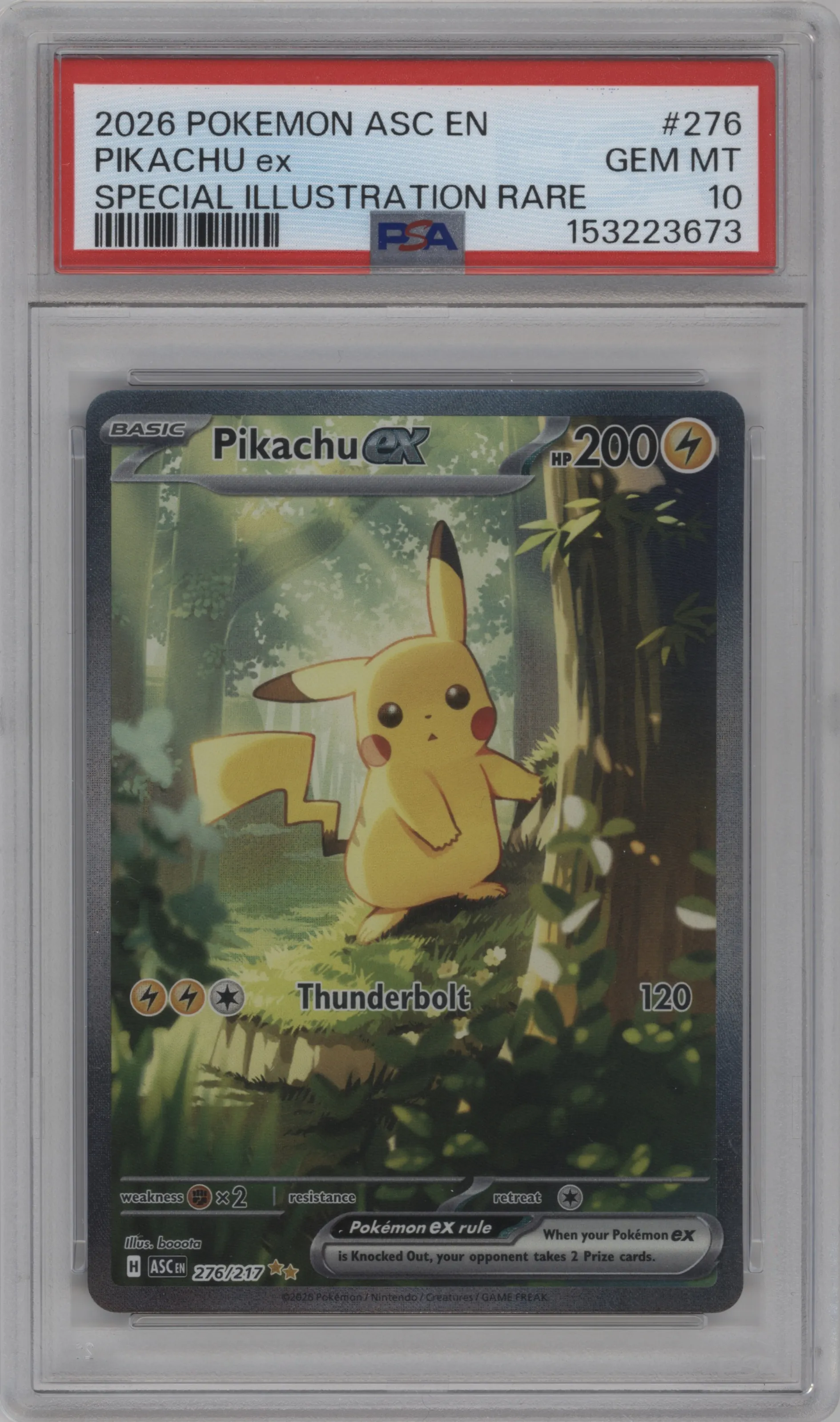 2026 Pokemon Mega Evolution Ascended Heroes Pikachu ex #276 PSA 10