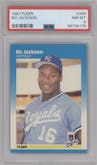 Bo Jackson from the 1987 Fleer set graded by PSA and given an overall grade of 8.
