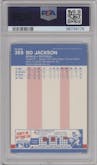 Bo Jackson from the 1987 Fleer set graded by PSA and given an overall grade of 8.