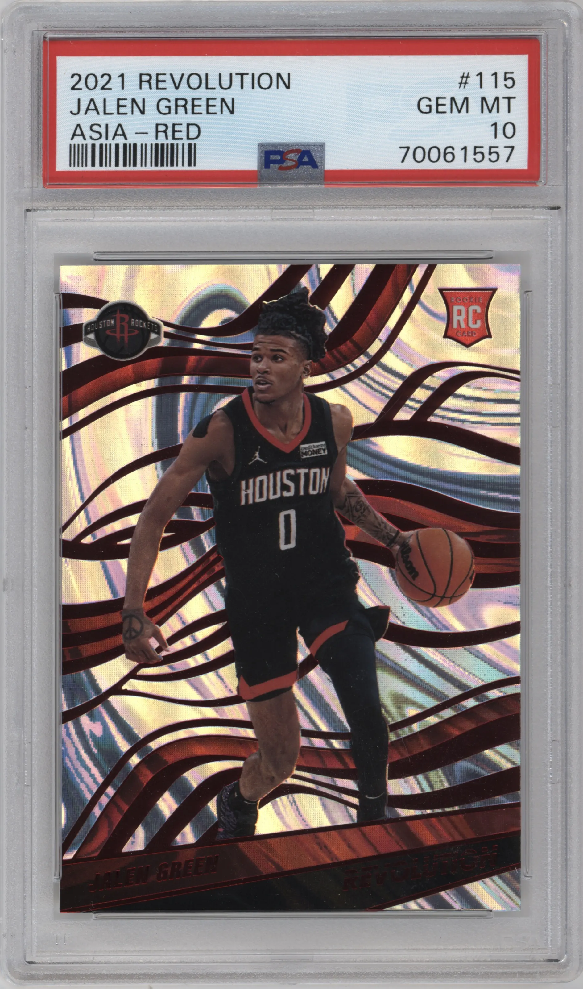 2021 Panini Revolution Jalen Green Asia Red PSA 10
