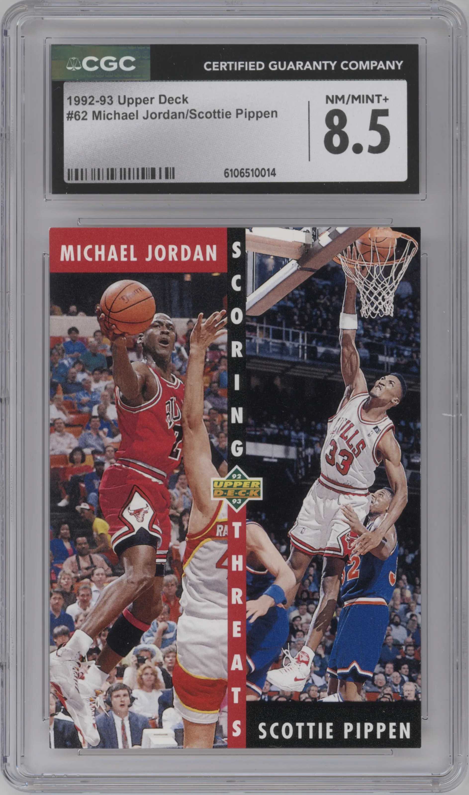 1992 Upper Deck Michael Jordan/Scottie Pippen #62 CGC 8.5