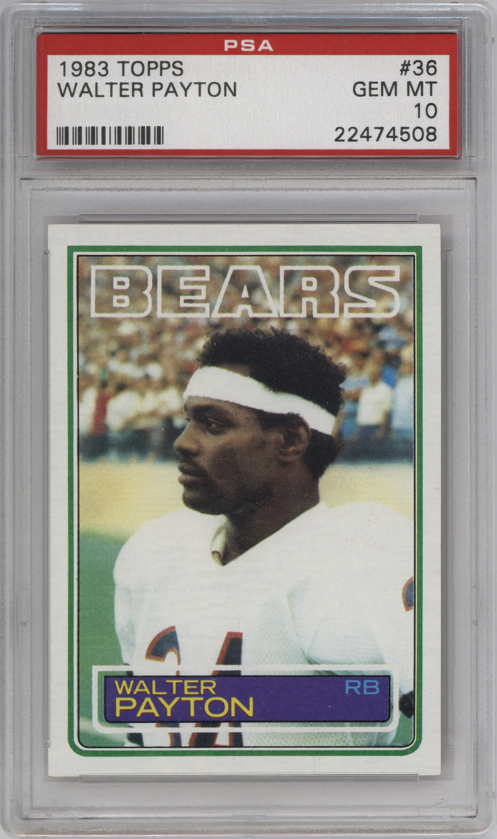 1983 Topps Walter Payton #36  PSA 10