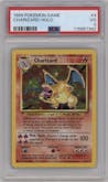 Charizard from the 1999 Pokemon set graded by PSA and given an overall grade of 3.