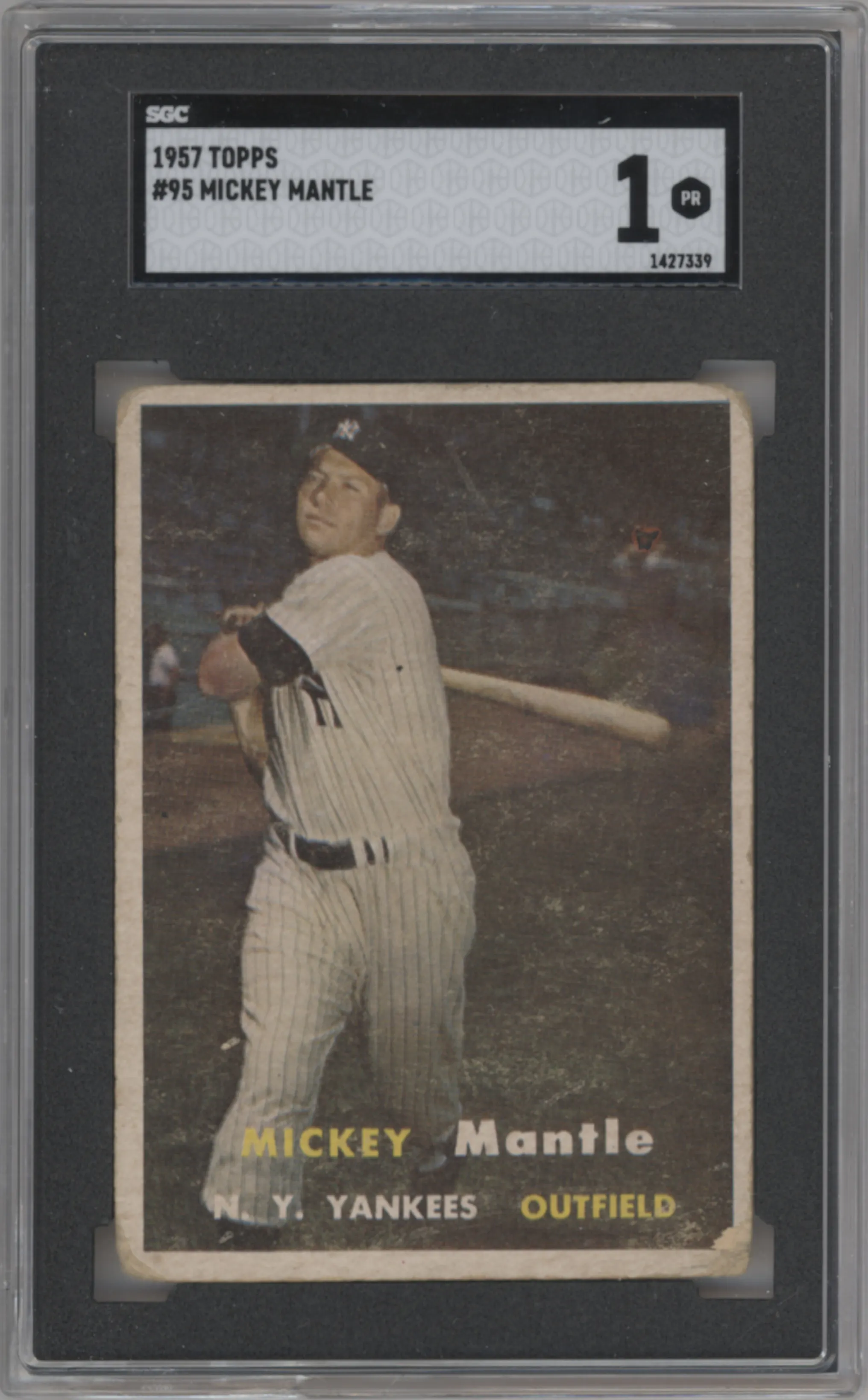 1957 Topps Mickey Mantle #95 SGC 1