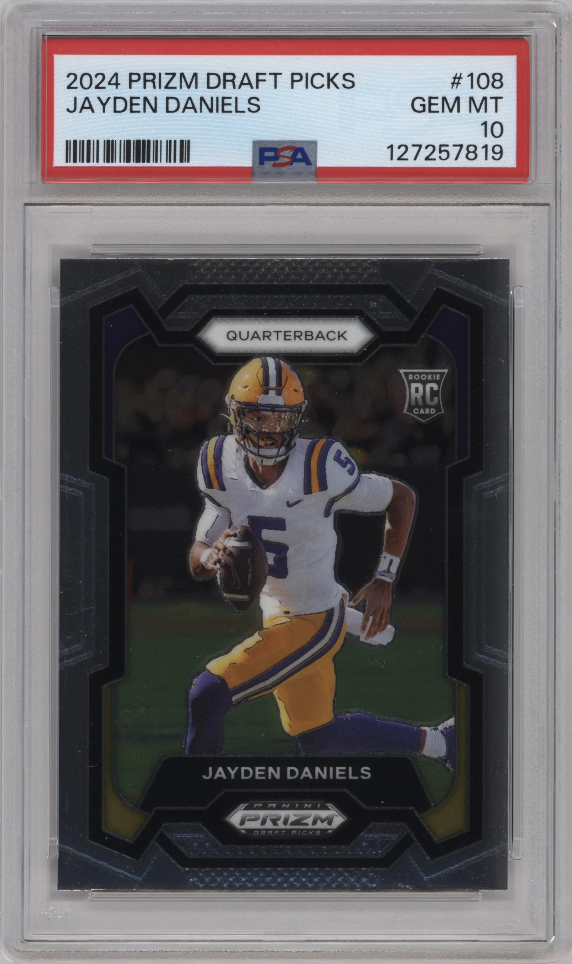 2024 Panini Prizm Draft Picks Jayden Daniels PSA 10