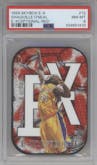 Shaquille O'Neal from the 1999-00 Skybox E-X set featuring a Red parallel graded by PSA and given an overall grade of 8.
