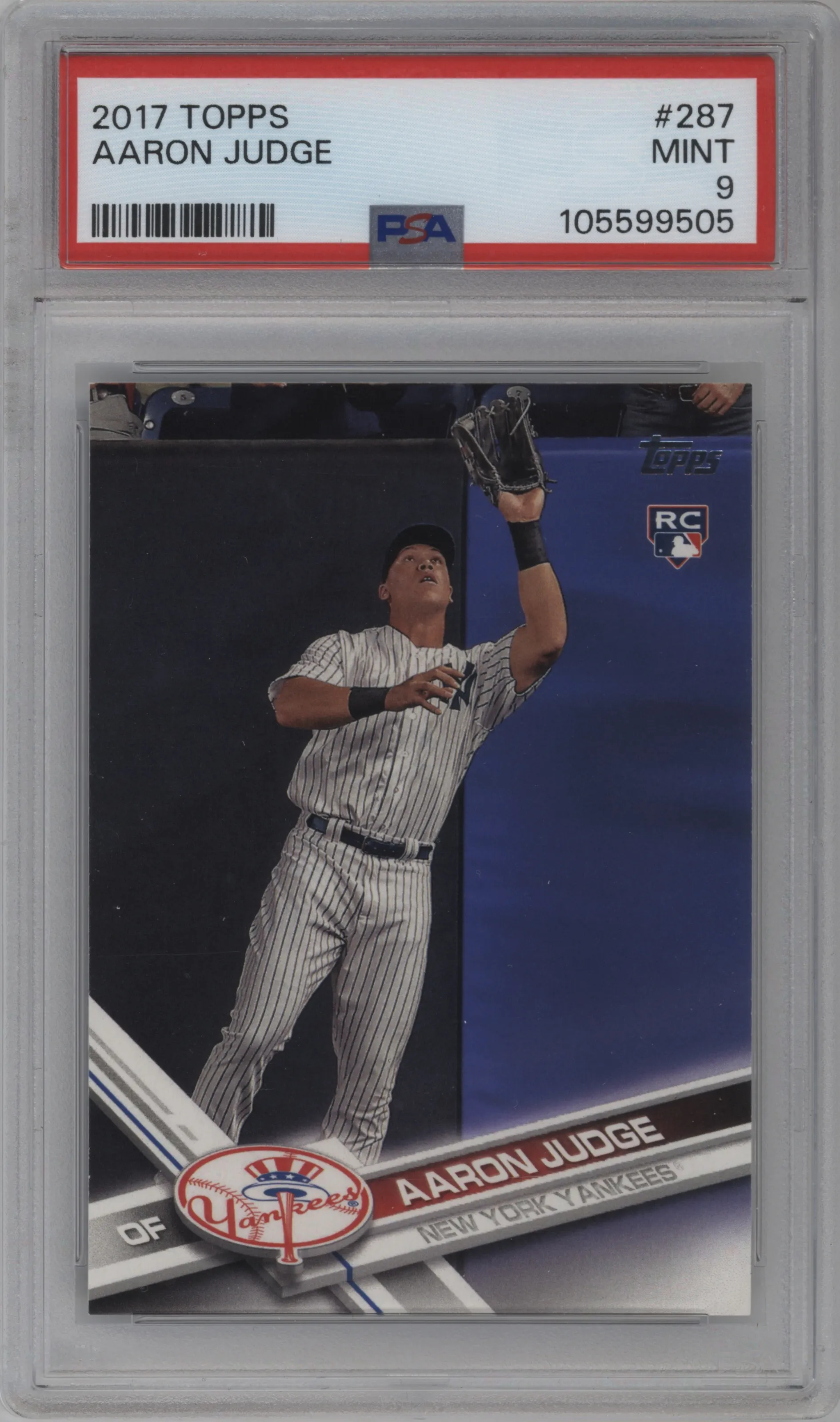 2017 Topps Series 1 Aaron Judge #287 PSA 9