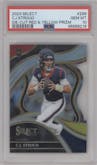 C.J. Stroud from the 2023 Panini Select set featuring a Die-Cut Red/Yellow Prizm parallel graded by PSA and given an overall grade of 10.