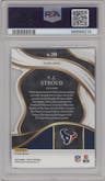 C.J. Stroud from the 2023 Panini Select set featuring a Die-Cut Red/Yellow Prizm parallel graded by PSA and given an overall grade of 10.