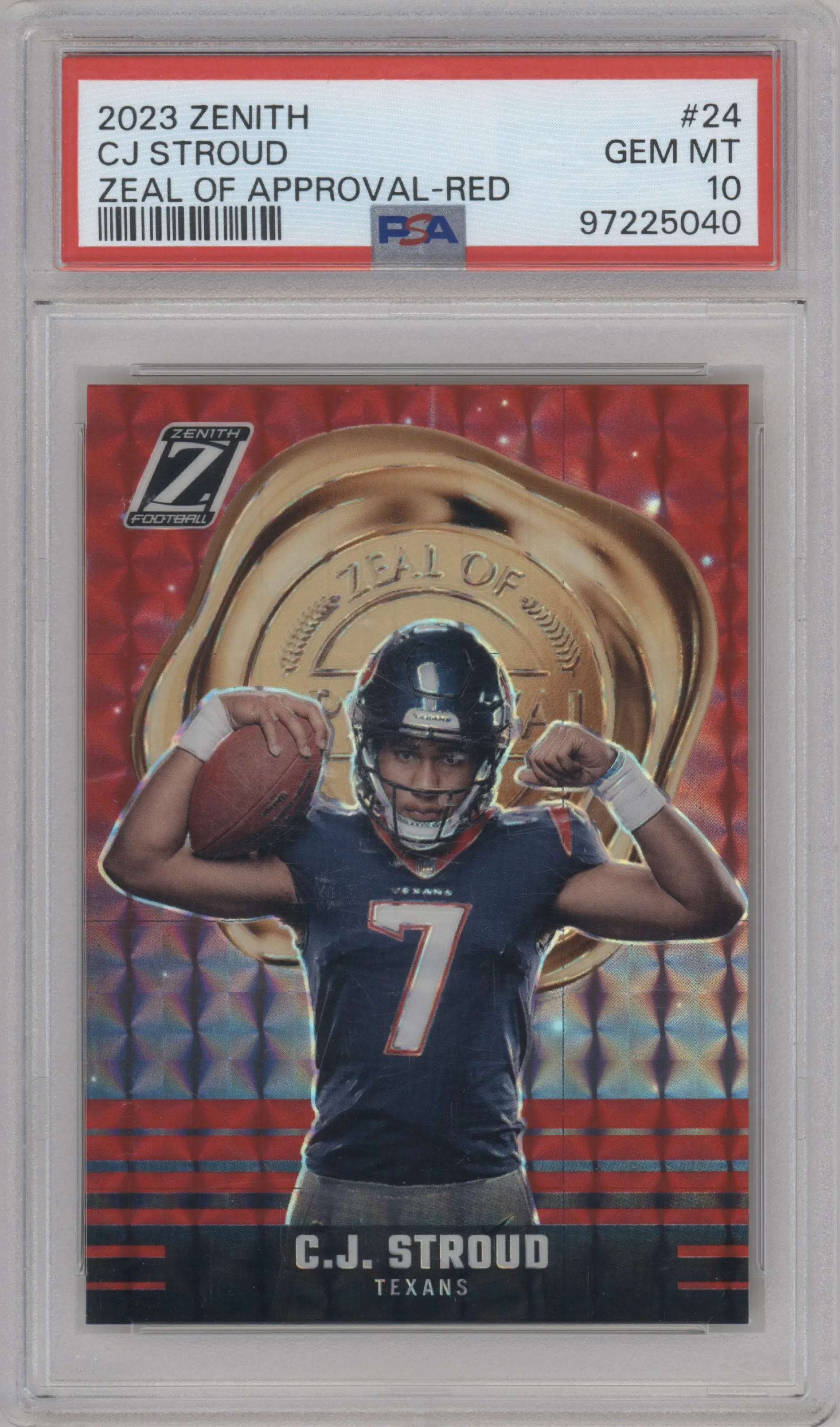 2023 Panini Zenith Zeal of Approval C.J. Stroud Red #24 PSA 10
