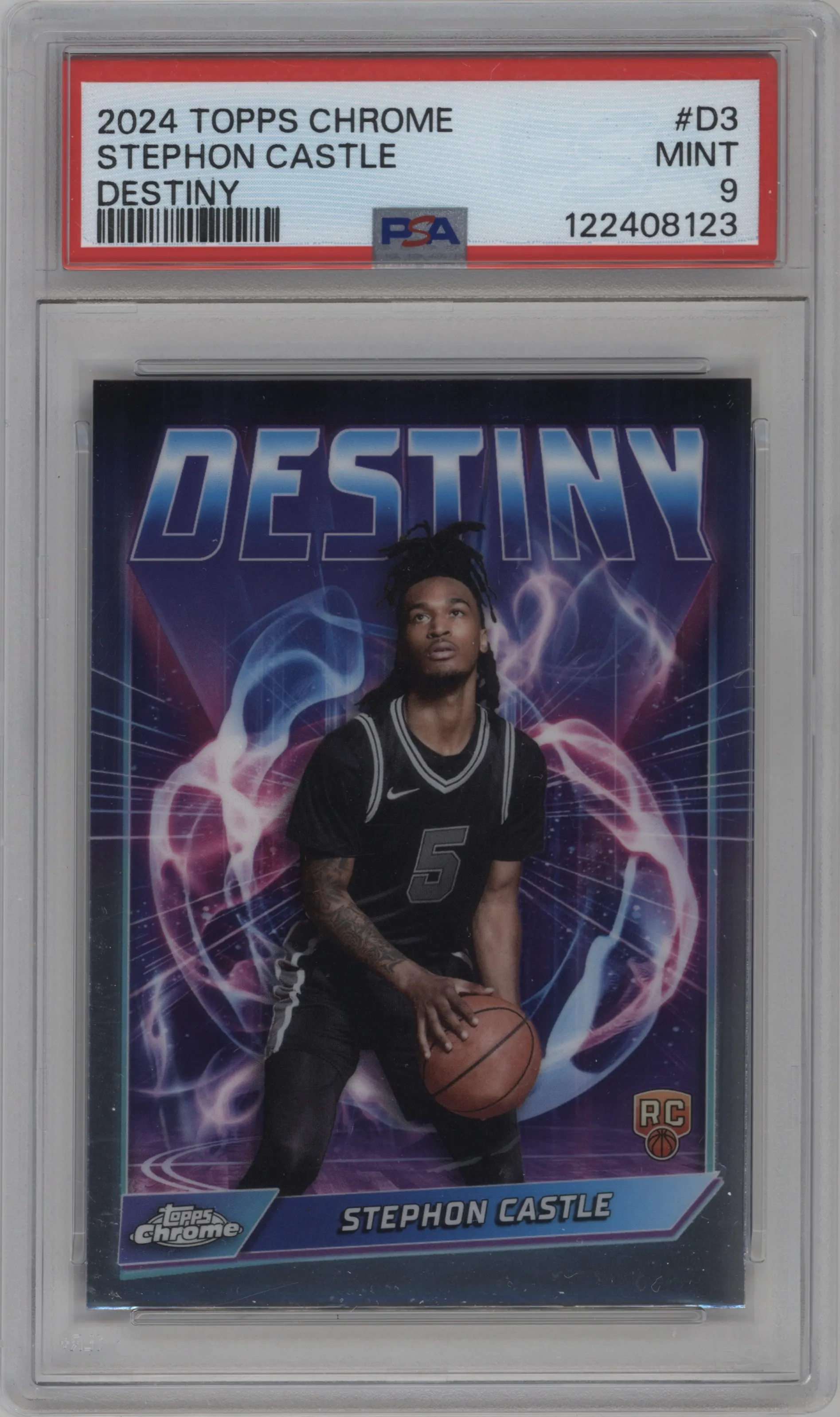 2024 Topps Chrome Destiny Stephon Castle #D-3 PSA 9