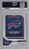 Keon Coleman from the 2024 Panini Instant NFL RPS First Look set graded by PSA and given an overall grade of 9.