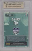 De'Aaron Fox from the 2017-18 Panini Cornerstones set graded by Beckett and given an overall grade of 9.5.