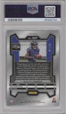 Zay Flowers  from the 2023 Panini Prizm set featuring a Blue Ice parallel graded by PSA and given an overall grade of 9.