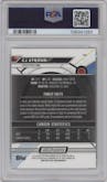 CJ Stroud from the 2023 Topps Composite set featuring a Black Refractor parallel graded by PSA and given an overall grade of 10.