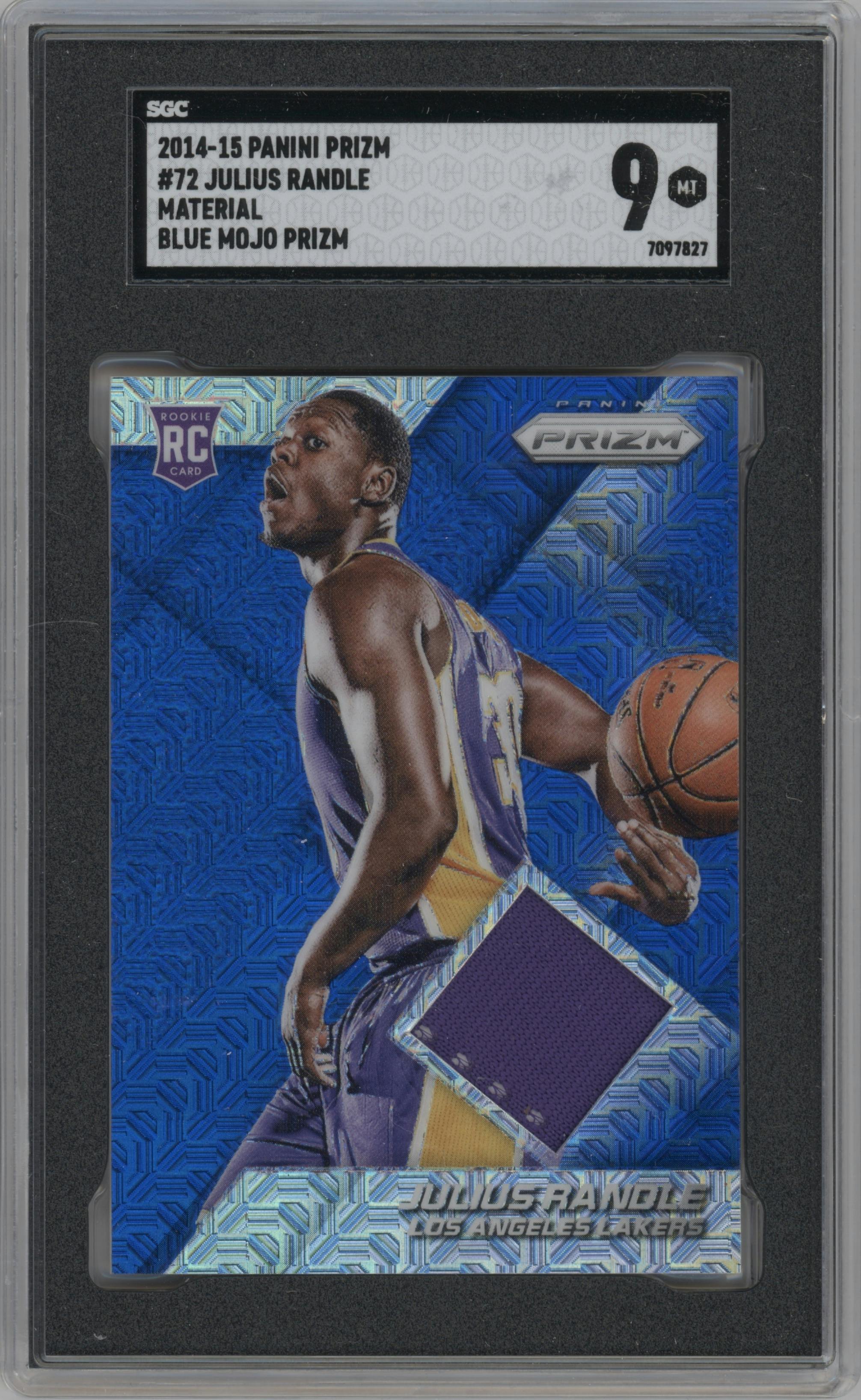 Julius Randle from the 2014-15 Panini Prizm set graded by SGC and given an overall grade of 9.