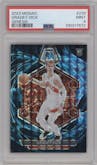 Gradey Dick from the 2023-24 Panini Mosaic set featuring a Genesis parallel graded by PSA and given an overall grade of 9.