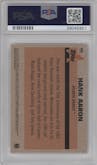 Hank Aaron from the 2018 Topps Silver Pack  set graded by PSA and given an overall grade of 10.