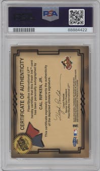 Cal Ripken Jr. from the 2000 Fleer Focus  set graded by PSA and given an overall grade of 7.