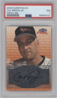 Cal Ripken Jr. from the 2000 Fleer Focus  set graded by PSA and given an overall grade of 7.