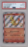 Charmander from the 2024 Pokemon SV set graded by PSA and given an overall grade of 10.