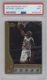 Michael Jordan from the 1996-97 Bowman’s Best  set graded by PSA and given an overall grade of 9.