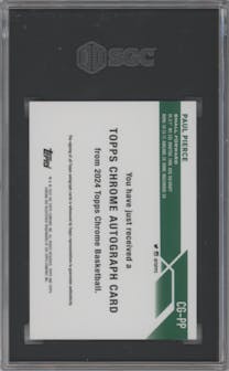 Paul Pierce from the 2023-24 Topps Chrome set featuring a Black Wave Refractor parallel graded by SGC and given an overall grade of 9.