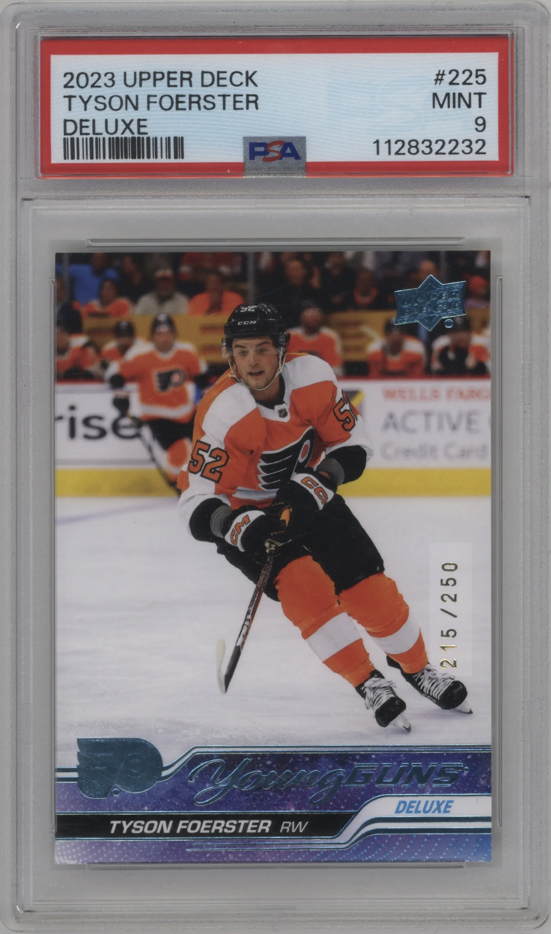 2023 Upper Deck Series 1 Young Guns Tyson Foerster Deluxe PSA 9