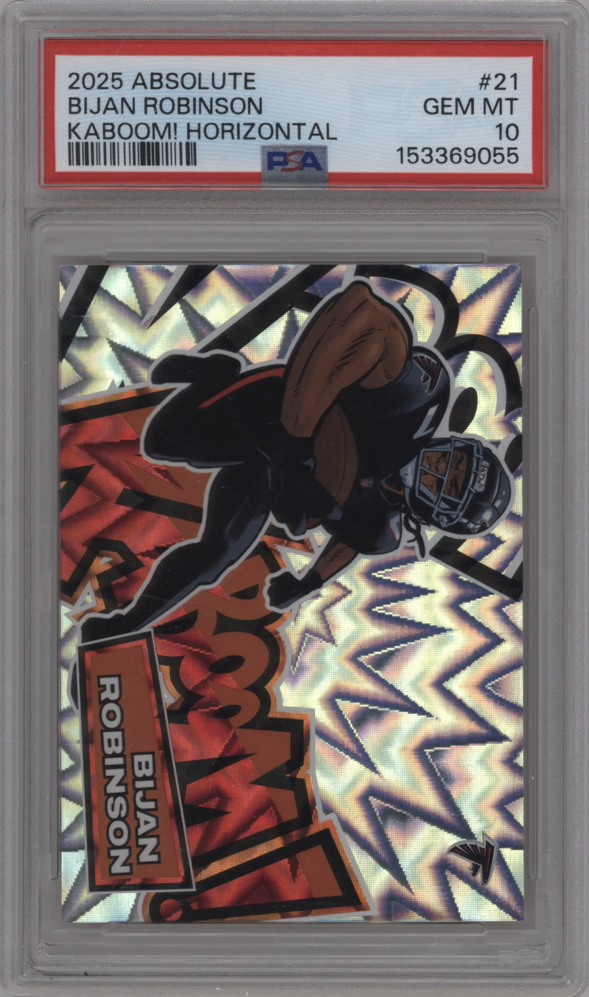 2025 Panini Absolute Kaboom Horizontal Bijan Robinson #21 PSA 10