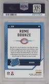 Rome Odunze from the 2024 Donruss set featuring a Red Pandora parallel graded by PSA and given an overall grade of 10.