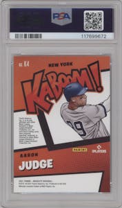 Aaron Judge from the 2021 Panini Absolute set graded by PSA and given an overall grade of 9.