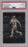 Brock Purdy from the 2022 Panini Select set graded by PSA and given an overall grade of 10.