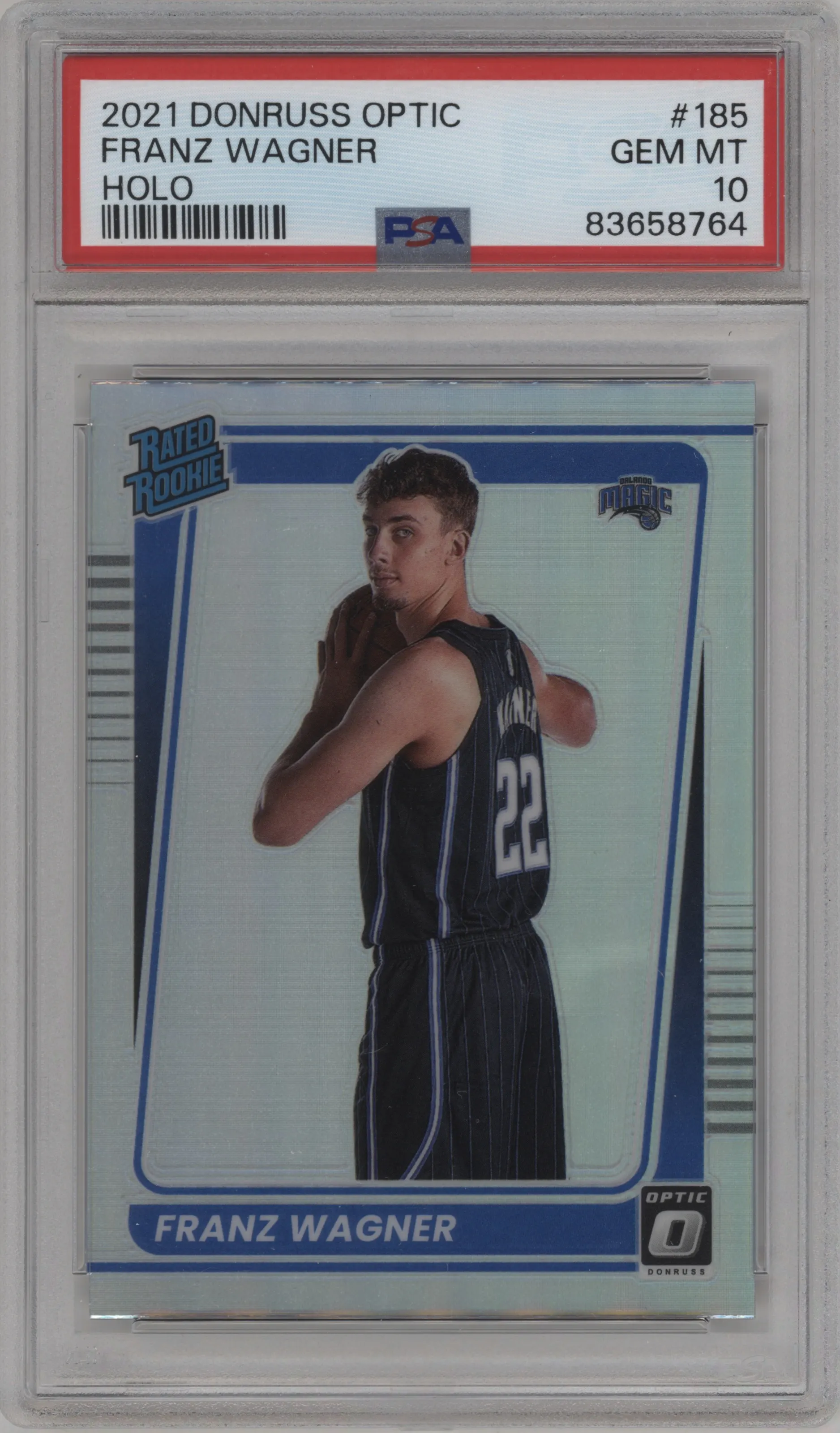 2021 Panini Donruss Optic Rated Rookie Franz Wagner Holo PSA 10
