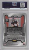 Bijan Robinson from the 2023 Panini Prizm set featuring a Silver Prizm parallel graded by PSA and given an overall grade of 10.