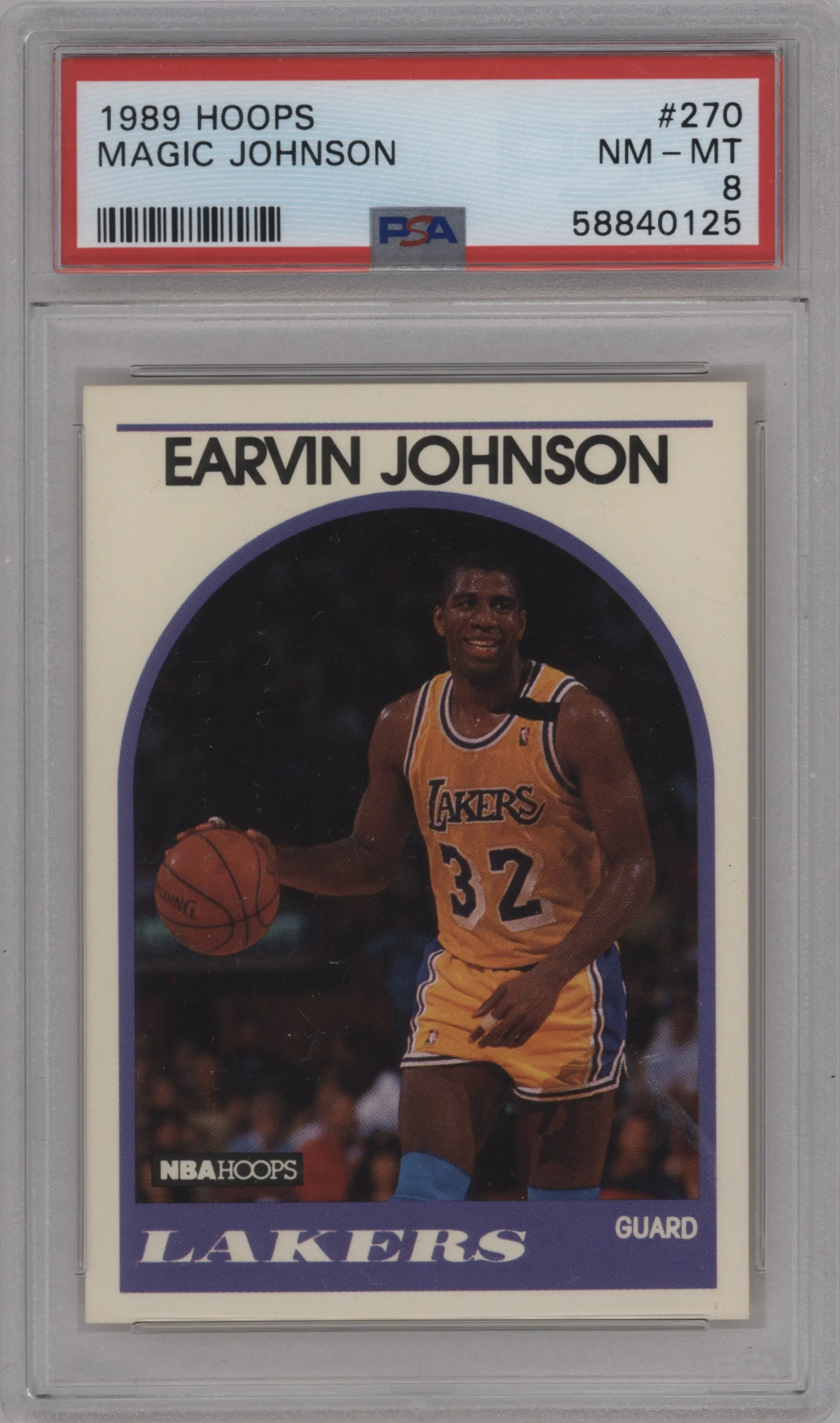 1989 NBA Hoops Earvin Johnson #270 PSA 8