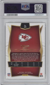 Tyreek Hill from the 2016 Panini Select set graded by PSA and given an overall grade of 10.