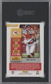 Patrick Mahomes II from the 2018 Panini Contenders set graded by SGC and given an overall grade of 10.