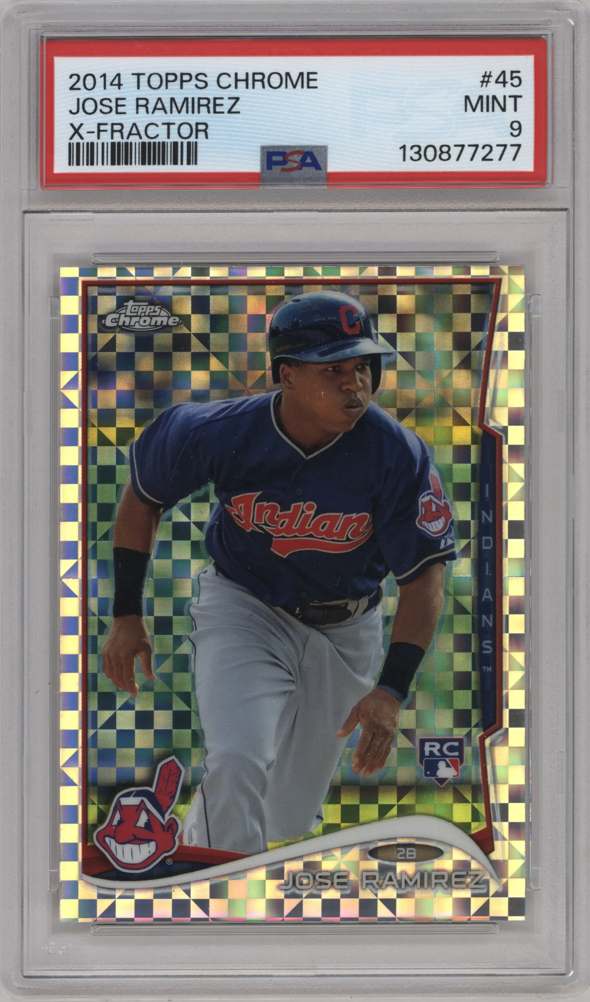 2014 Topps Chrome Jose Ramirez X-Fractor #45 PSA 9