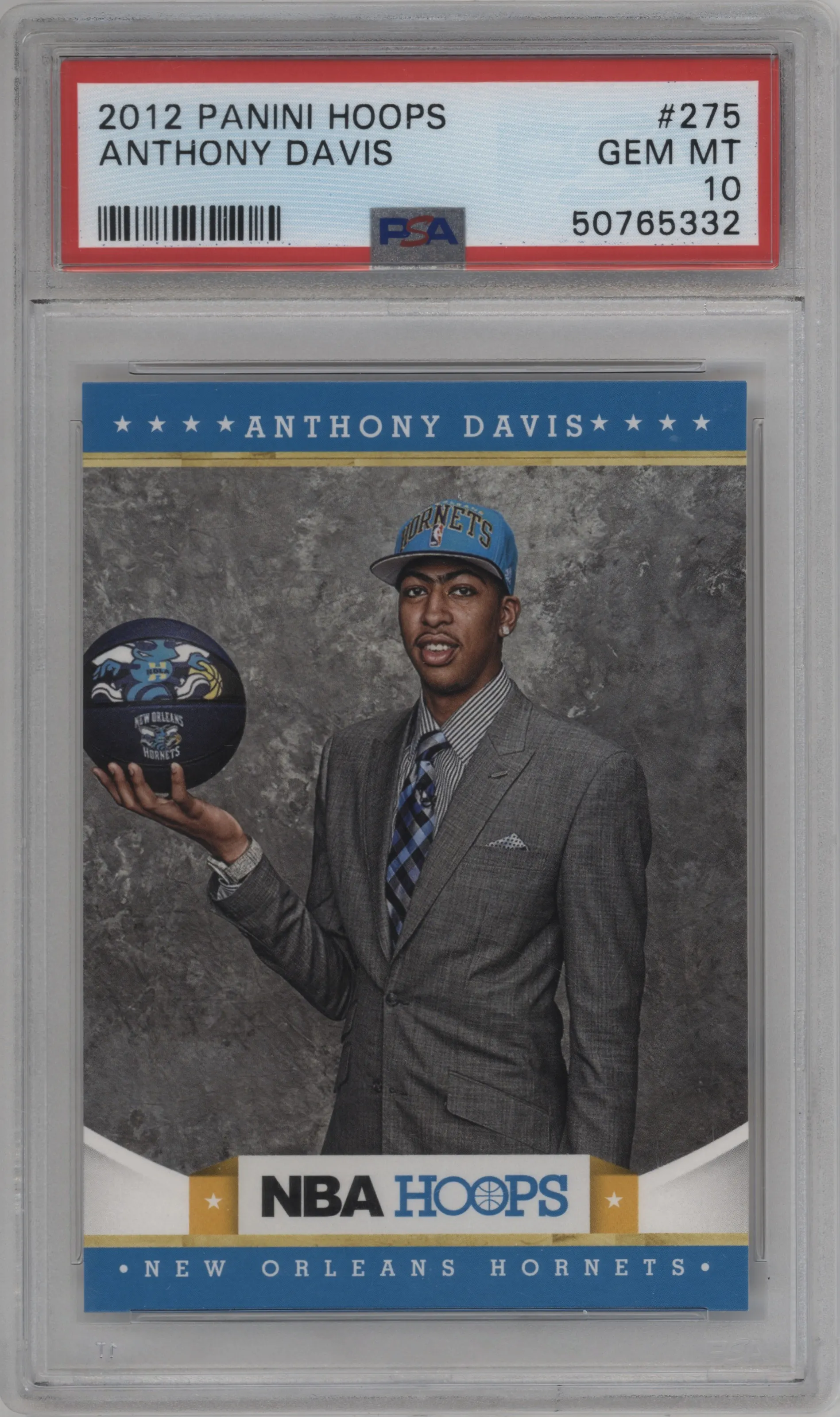 2012 Panini NBA Hoops Anthony Davis #275 PSA 10