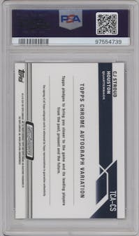 CJ Stroud from the 2023 Topps Composite set featuring a Purple Speckle Refractor parallel graded by PSA and given an overall grade of 9.