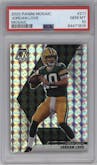 Jordan Love from the 2020 Panini Mosaic set featuring a Mosaic parallel graded by PSA and given an overall grade of 10.