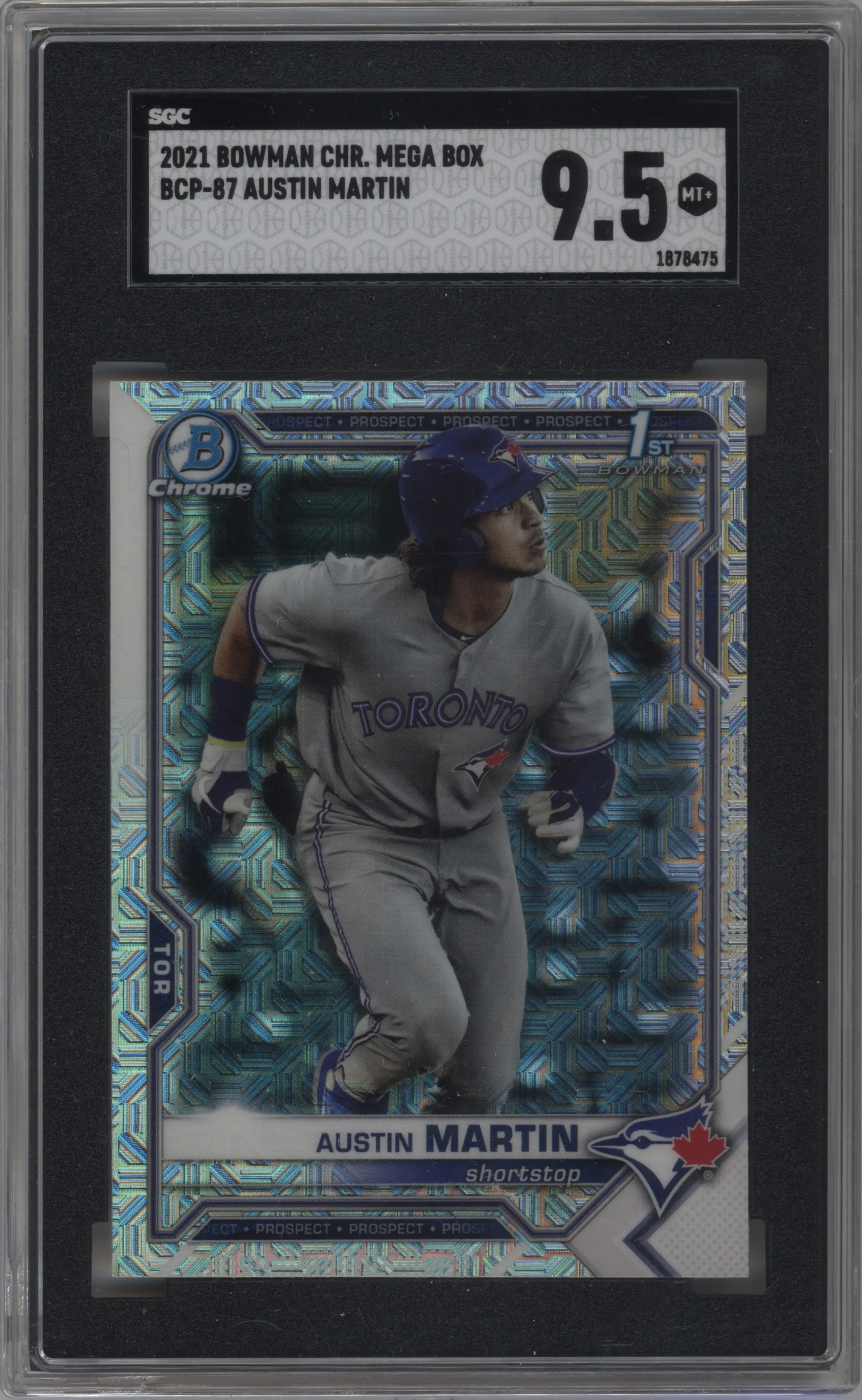 2021 Bowman Mega Box Chr.Pros. Austin Martin #BCP-87 SGC 9.5