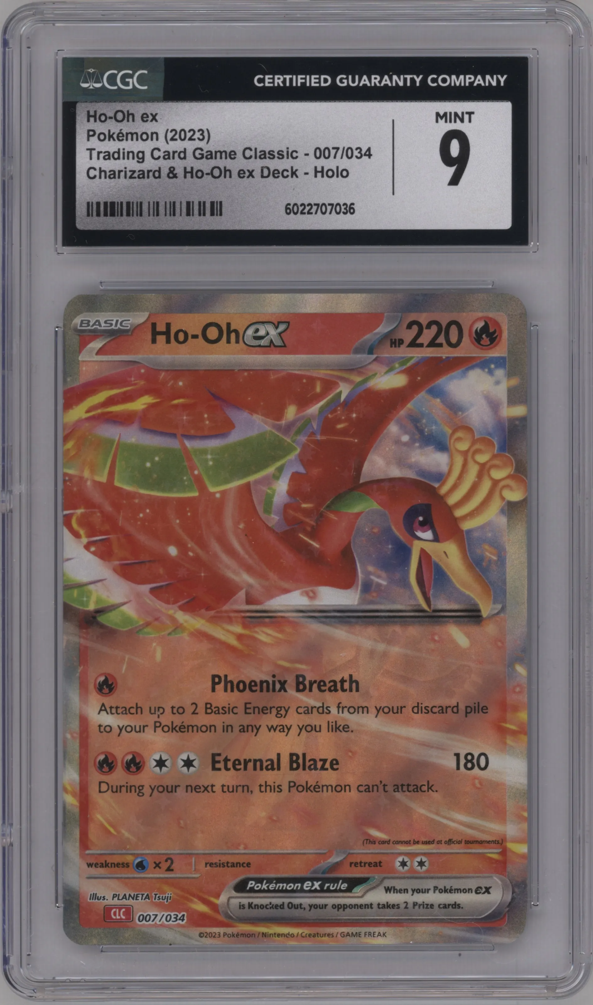2023 Pokemon CLC Ho-Oh Ex CGC 9